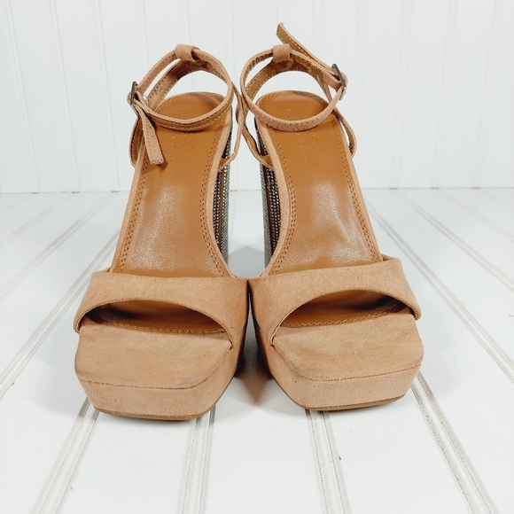 Asos Design Noun Platform Barely There Embellished Heeled Sandals F781 - Picture 3 of 12